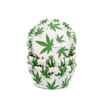 Cupcake Baking Cases - Hemp Leaf
